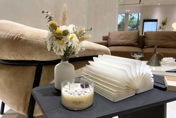AROMA-HAUS kundenspezifischer Logo Soy Wax Crystal Stone leuchtet große duftende 10 Unze durch