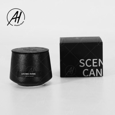 Schwarzer Matte Glass Jar Soy Wax roch Aroma-Haus durchleuchtet kundenspezifische Eigenmarke