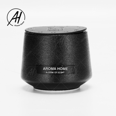 Schwarzer Matte Glass Jar Soy Wax roch Aroma-Haus durchleuchtet kundenspezifische Eigenmarke