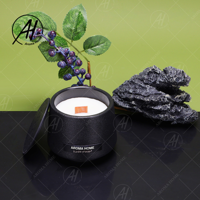 Schwarzer Matte Glass Jar Soy Wax roch Aroma-Haus durchleuchtet kundenspezifische Eigenmarke