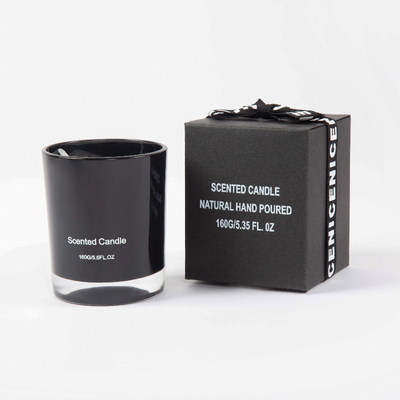 AROMA-AUSGANGShochrangiges Glasgefäß leuchtet 2.5OZ 7.6OZ 10OZ in schwarzem weißem gerochen durch