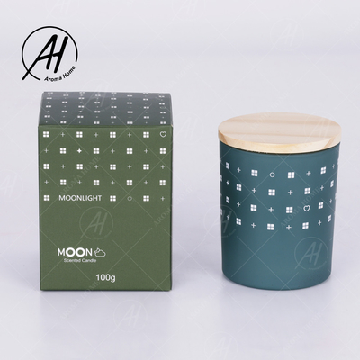 AROMA-AUSGANGSglasgefäß-hölzerner Deckel-rauchlose Sojabohnenöl-Wachs-Kerzen-Eigenmarke 5.5OZ 7OZ 8OZ