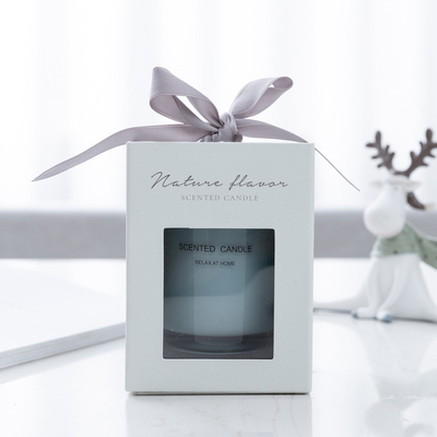 Kundenspezifische Spray-Farbe kleine Eigenmarken-duftende Sojabohnenöl-Wachs-Kerze mit Geschenkbox