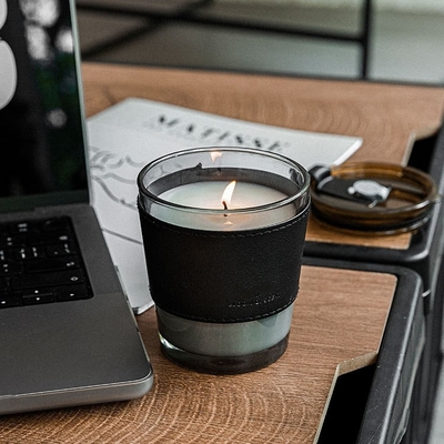 AROMA-AUSGANGSroch schwarzer Kaffee-Glasgefäß-Sojabohnenöl-Luxuswachs Kerzen