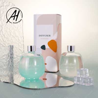 Kühler Sommer-Blasen-Glasflaschen-Splitter-Deckel-Faser-Stock Reed Diffuser Essential Oil Sets