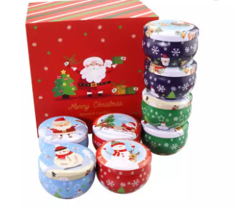 Kundengebundener Eigenmarken-duftender trockener Blumen-Crystal Soy Wax Tin Candle-Geschenk-Satz
