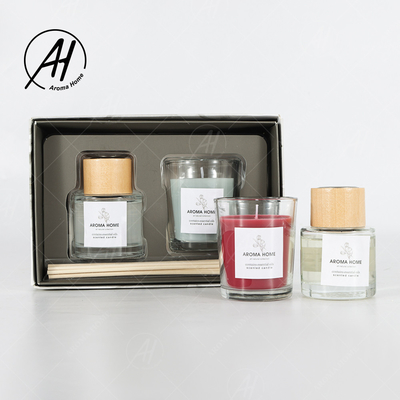 Aromatherapie-Partei-Mini Home Glass Jar Soy-Wachs-Geruch-Kerzen-bunter Geschenk-Satz 5.5OZ 3PCS