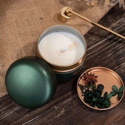 Hochzeits-Werbegeschenk-Trockenblume-Duft Tin Scented Candle Handmade