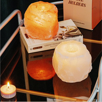 Crystal Stone Ornaments Rock Lamp stellte 4 Tealight die Kerzen-Halter ein