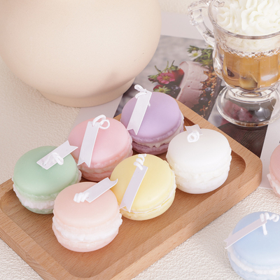 Eigenmarken-Frucht-Aroma-Mini Soy Wax Macaron Handmade-Kerze für Badezimmer