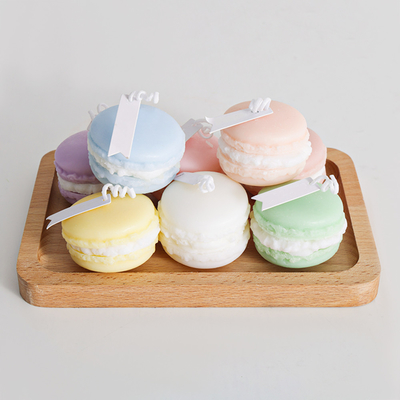 Eigenmarken-Frucht-Aroma-Mini Soy Wax Macaron Handmade-Kerze für Badezimmer
