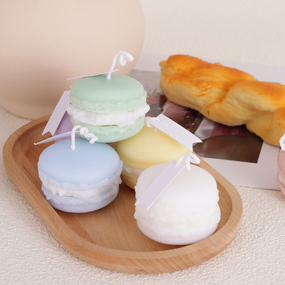 Eigenmarken-Frucht-Aroma-Mini Soy Wax Macaron Handmade-Kerze für Badezimmer