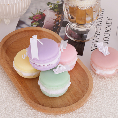 Eigenmarken-Frucht-Aroma-Mini Soy Wax Macaron Handmade-Kerze für Badezimmer