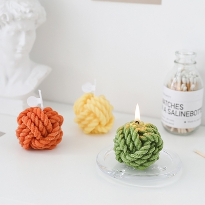 Handgemachte Aromatherapie-formte kleiner Woolen Kerzen-Garn-Ball Stelle Diy Art Candles