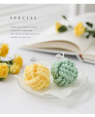 Handgemachte Aromatherapie-formte kleiner Woolen Kerzen-Garn-Ball Stelle Diy Art Candles