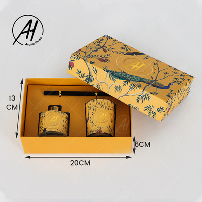 AROMA-AUSGANGS- Luxus-Reed Diffuser Natural Oil Air-Erfrischungsmittel-Geruch-Kerzen-Geschenk-Satz