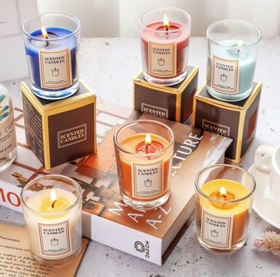 Aromatherapie nordisches Ins-Duft-duftendes Sojabohnenöl-Wachs-klare Glas-Kerzen mit Geschenkbox