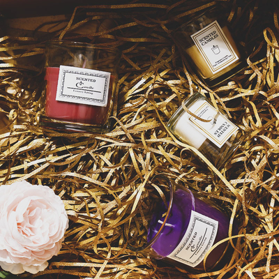 Aromatherapie nordisches Ins-Duft-duftendes Sojabohnenöl-Wachs-klare Glas-Kerzen mit Geschenkbox