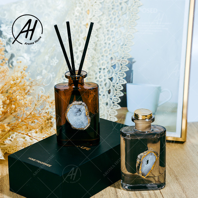 Geruch-Glasflasche kein Feuer-Duft Fireless Reed Diffuser For Home Decor