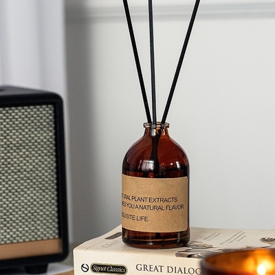 Aromatherapie-Glas- Flasche Brown parfümieren 100ml Luxus-Reed Diffuser