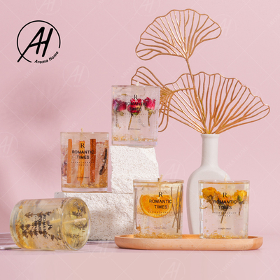 Populäre Art kundengebundene Aromatherapie-Geschenkbox-wirkliche Blume Jelly Cup Wax