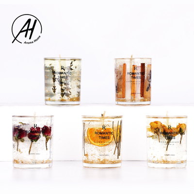Populäre Art kundengebundene Aromatherapie-Geschenkbox-wirkliche Blume Jelly Cup Wax