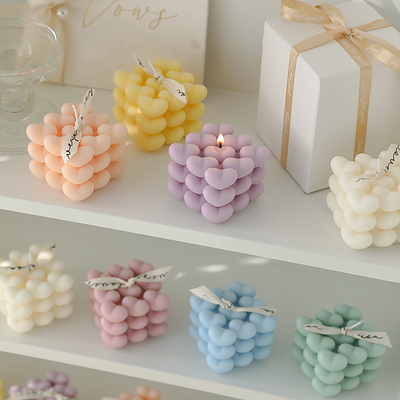 Neues Jahr-Liebes-Zauberwürfel-Kerze DIY roch geometrisches Aromatherapie-Geschenk