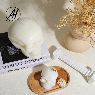 Halloween roch Luxusschädel-geformte Handwerks-Sojabohnenöl-Wachs-Kerzen-dekoratives Geschenk