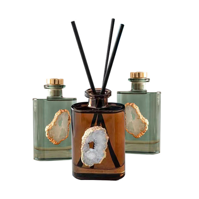 AROMA-HAUS Amber Crystal Essential Oil Reed Diffuser stellt 180ml für Schlafzimmer ein