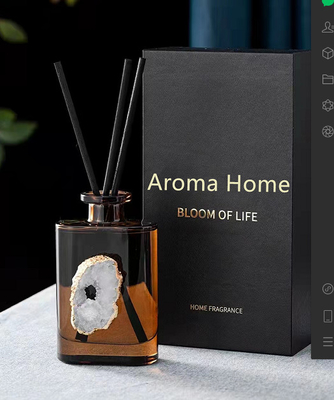AROMA-HAUS Amber Crystal Essential Oil Reed Diffuser stellt 180ml für Schlafzimmer ein