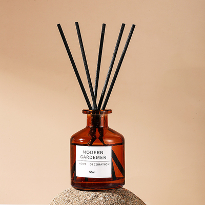 Kundengebundenes Glas füllt Inneneinrichtungs-Hotel riechen Reed Diffuser 50ML ab