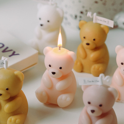 AROMA-HAUS DIY netter Teddy Bear Shaped Scented Candle fertigte besonders an