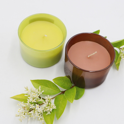 Soem-Sojabohnenöl-Wachs roch Aroma-Ausgangskerzen-Kokosnuss und Kalk 4oz