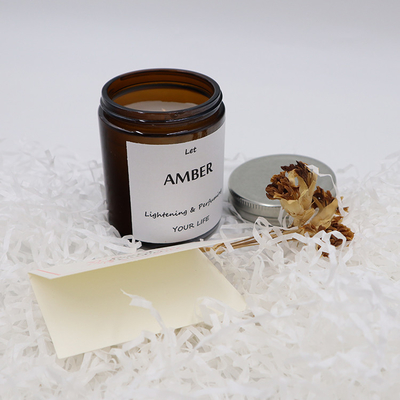 Kerze ODM Amber Glass Canning Mason Jar für Aromatherapie-Fokus