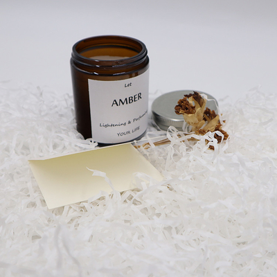 Kerze ODM Amber Glass Canning Mason Jar für Aromatherapie-Fokus