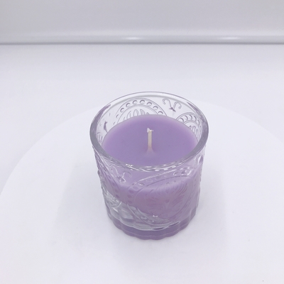 Aroma-Ausgangskerze ätherischen Öls SGS organische purpurrote mit Geschenkbox 120g