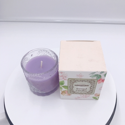 Aroma-Ausgangskerze ätherischen Öls SGS organische purpurrote mit Geschenkbox 120g