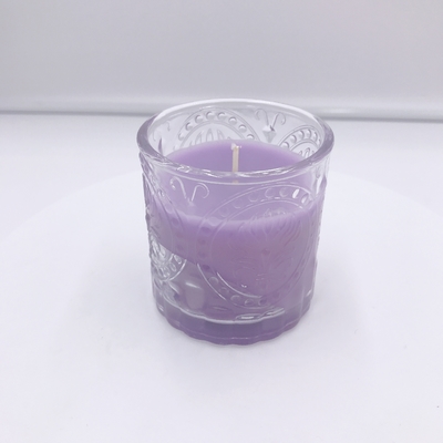 Aroma-Ausgangskerze ätherischen Öls SGS organische purpurrote mit Geschenkbox 120g