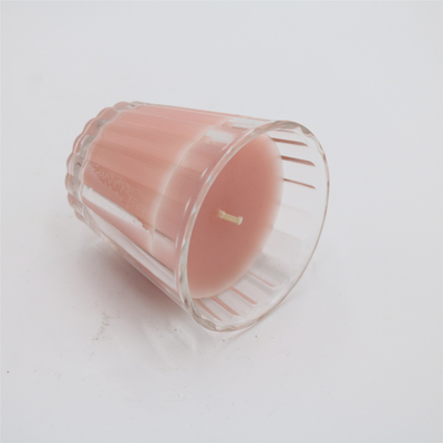 Natürliches rosa Glasgefäß-duftende Kerze ODM 4oz für Haus-Duft