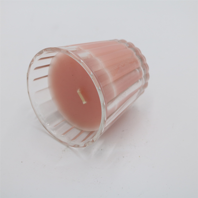 Natürliches rosa Glasgefäß-duftende Kerze ODM 4oz für Haus-Duft
