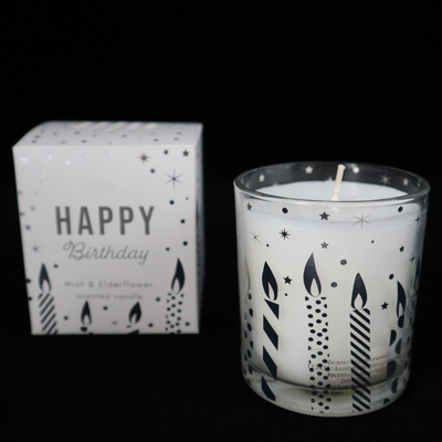 Natürliche duftende Sojabohnenöl Tealight-Kerzen in Druckklarglas-Schalen-Kokosnuss-Aprikose