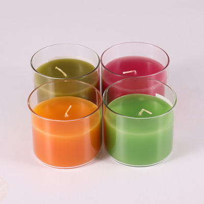 Natürliches Paraffinwachs-Aromatherapie-Aroma-Licht leuchtet 220G mit Bambusdeckel durch