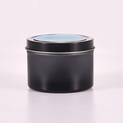 Soem 2 Unze bereitete Matte Black Tin Can Candle für Schlafzimmer auf