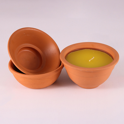 Innen-7Oz Clay Pot Citronella Garden Candles für Moskitos