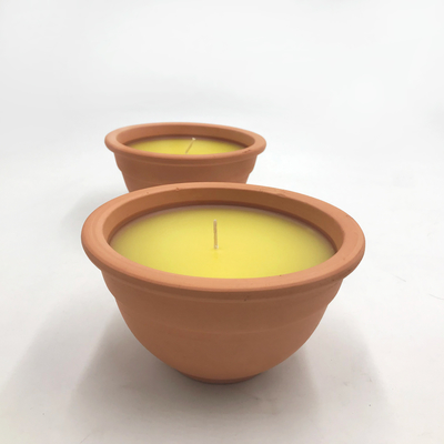 Innen-7Oz Clay Pot Citronella Garden Candles für Moskitos