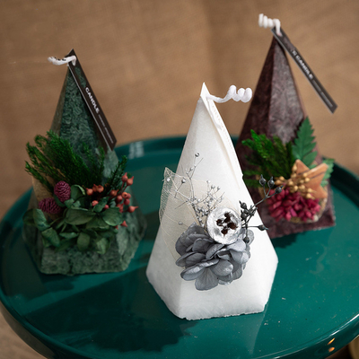 Kundengebundenes Sojabohnenöl-duftendes Kerzen-Weihnachtsweihnachtsbaum-Geschenk stellte 2pk ein