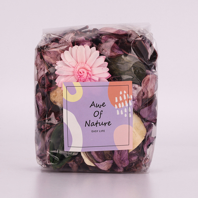 Kundengebundenes handgemachtes duftendes Aroma-Trockenblumengesteck sackt Sommer-Feder 130g ein