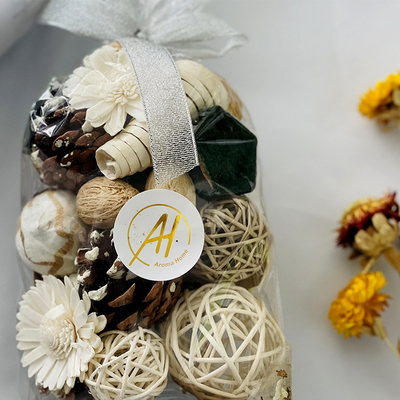 Handgemachtes Aroma-Trockenblumengesteck 200g roch Trockenblumen und Nüsse