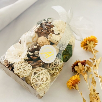 Handgemachtes Aroma-Trockenblumengesteck 200g roch Trockenblumen und Nüsse