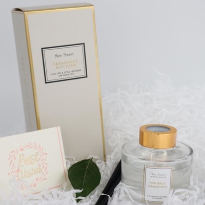 Aroma Reed Diffuser 126ml ringsum das Flaschen-Luxusgeschenk eingestellt mit Golddeckel